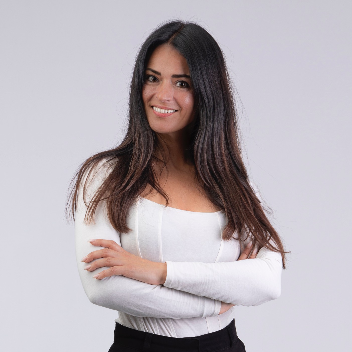 Monica voor op individueel vierkant